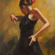 Ballerina di flamenco in nero