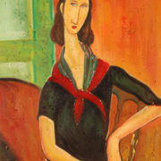 ragazza con foulard rosso