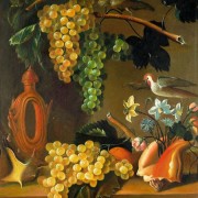 Grappoli d'uva e conchiglie