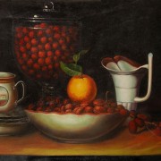 Still life with wild strawberries