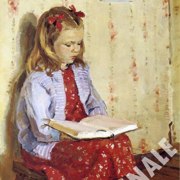 Yuri Podlyaski - Ritratto di Masha che legge