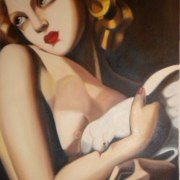 Donna con colomba