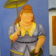 Donna con ombrello