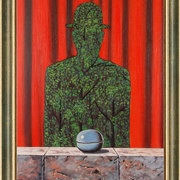 L'homme et la Foret + cornice verde oro(AM