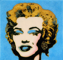 WARHOL Marylin su Azzurro