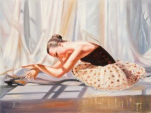 Ballerina seduta