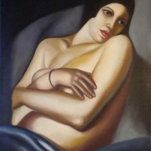 La bella Rafaella su sfondo verde