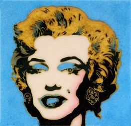 WARHOL Marylin su Azzurro