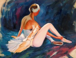 Ballerina seduta