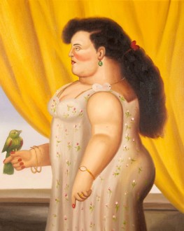 Donna con uccellino