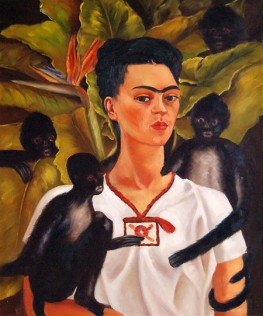 Self portrait with monkeys