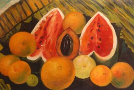 Still life with watermelons