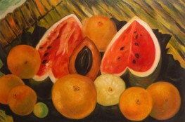 Still life with watermelons