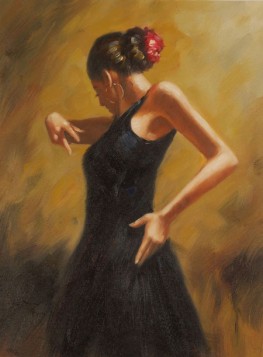 Ballerina di flamenco in nero