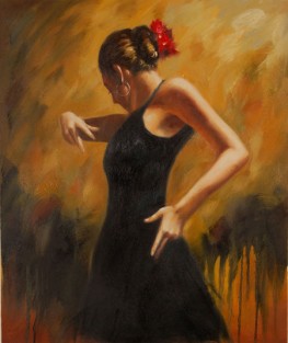 Ballerina di flamenco in nero