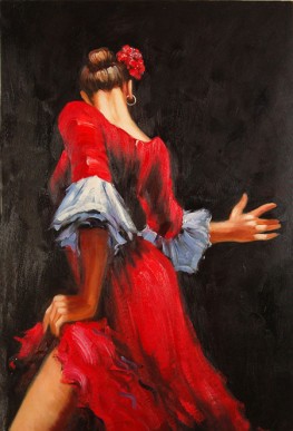 Ballerina di flamenco in rosso