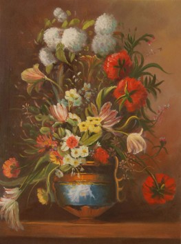 Vaso di fiori su davanzale