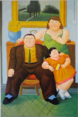 famiglia colombiana 70x50 cm