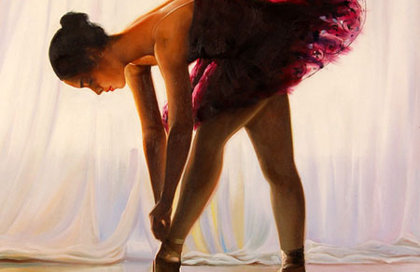 Ballerina acquarello dipinto a mano ballerina illustrazione Foto stock