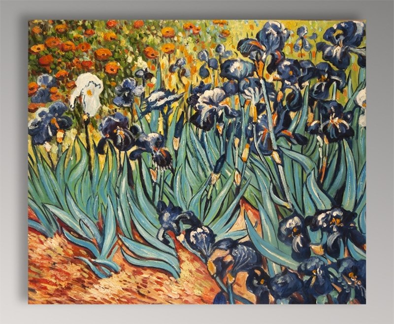 IRISES Van Gogh - Quadro con tela pittorica su telaio in legno – Signorbit