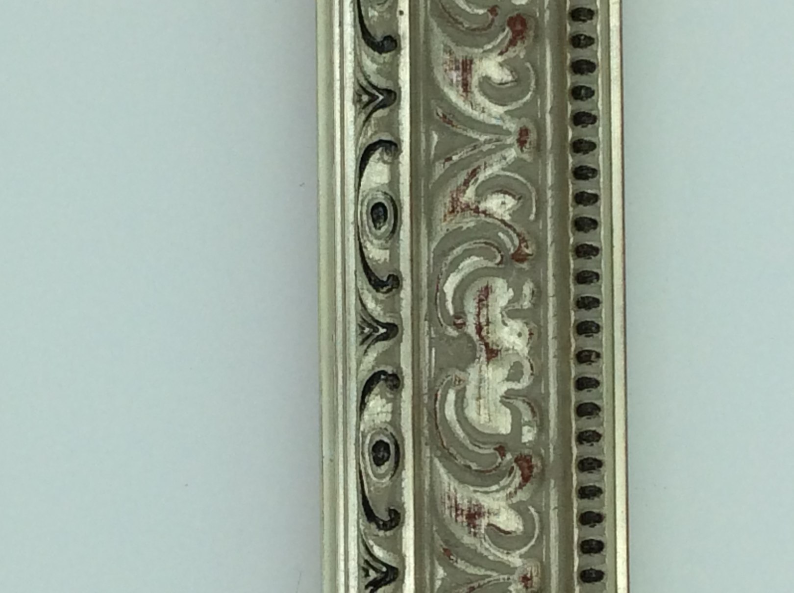 Specchio In Cornice Barocca 585 ARG – 70x100 Cm, Finemente Decorato, Argento, Con Staffe Metalliche