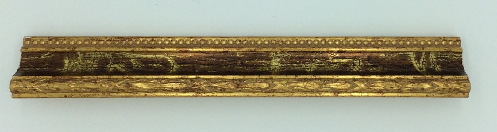 Deco 79 Cornice Da Parete Con Inserti A Specchio – Telaio In Ferro E Legno, 19x28 Cm, Oro E Verde