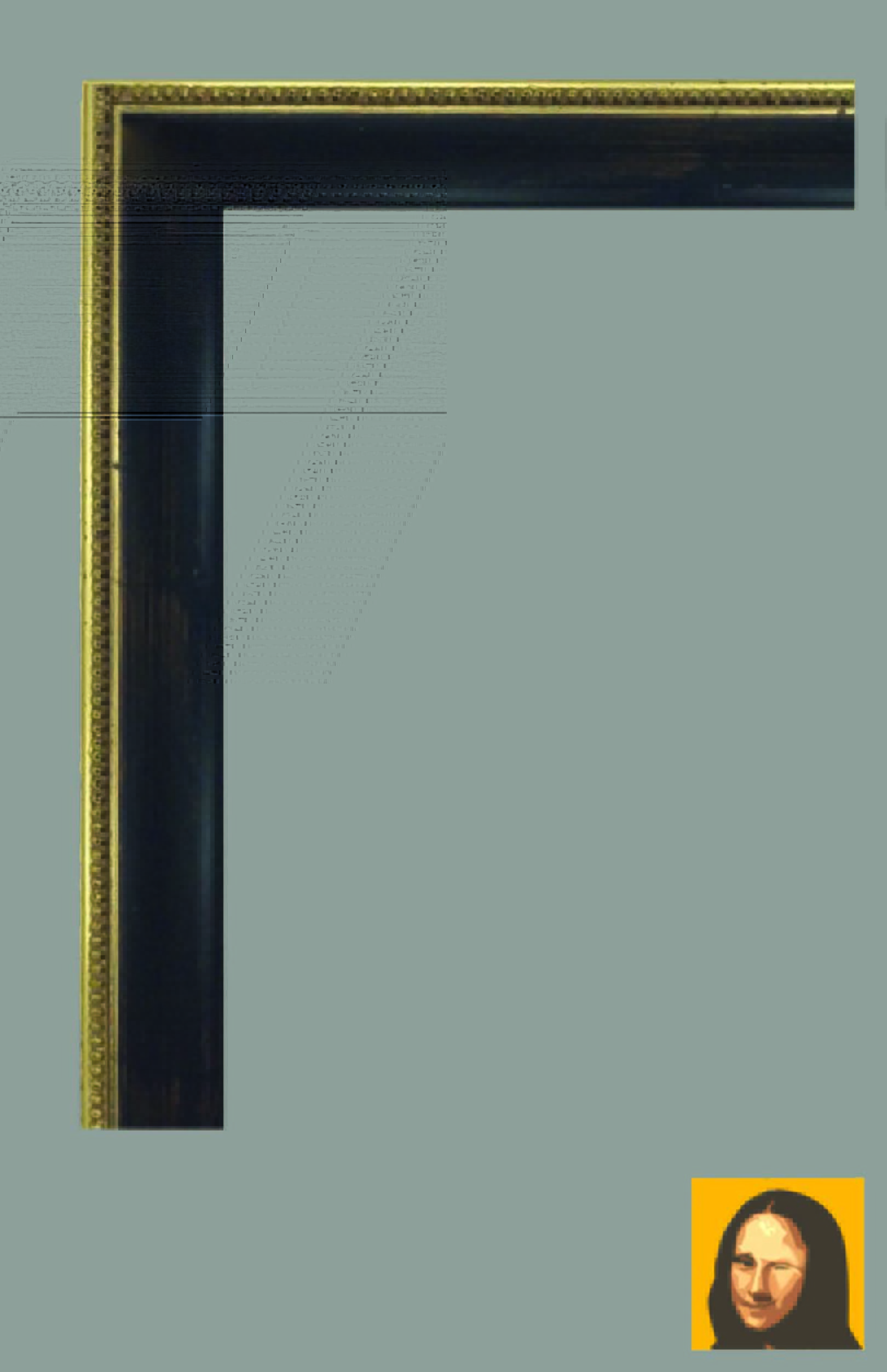 Cornice nera ed oro 90x120