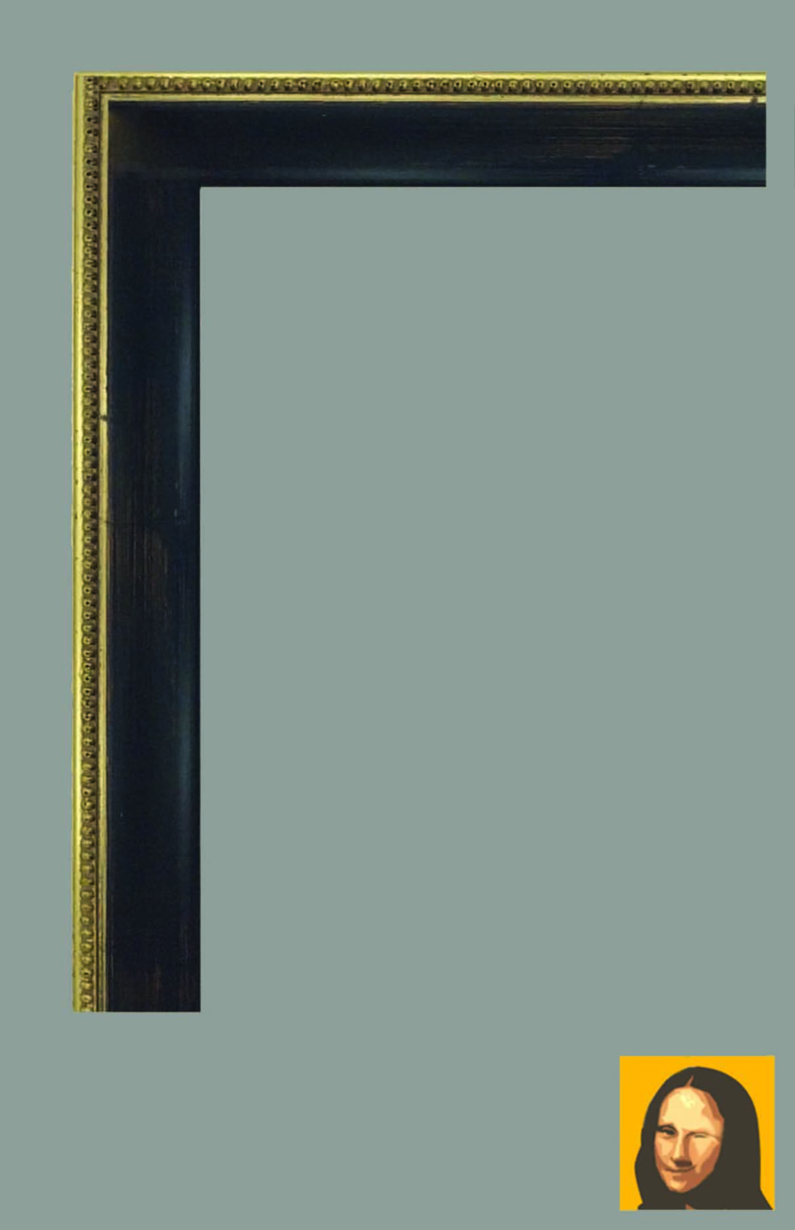 Cornice nera ed oro 90x120