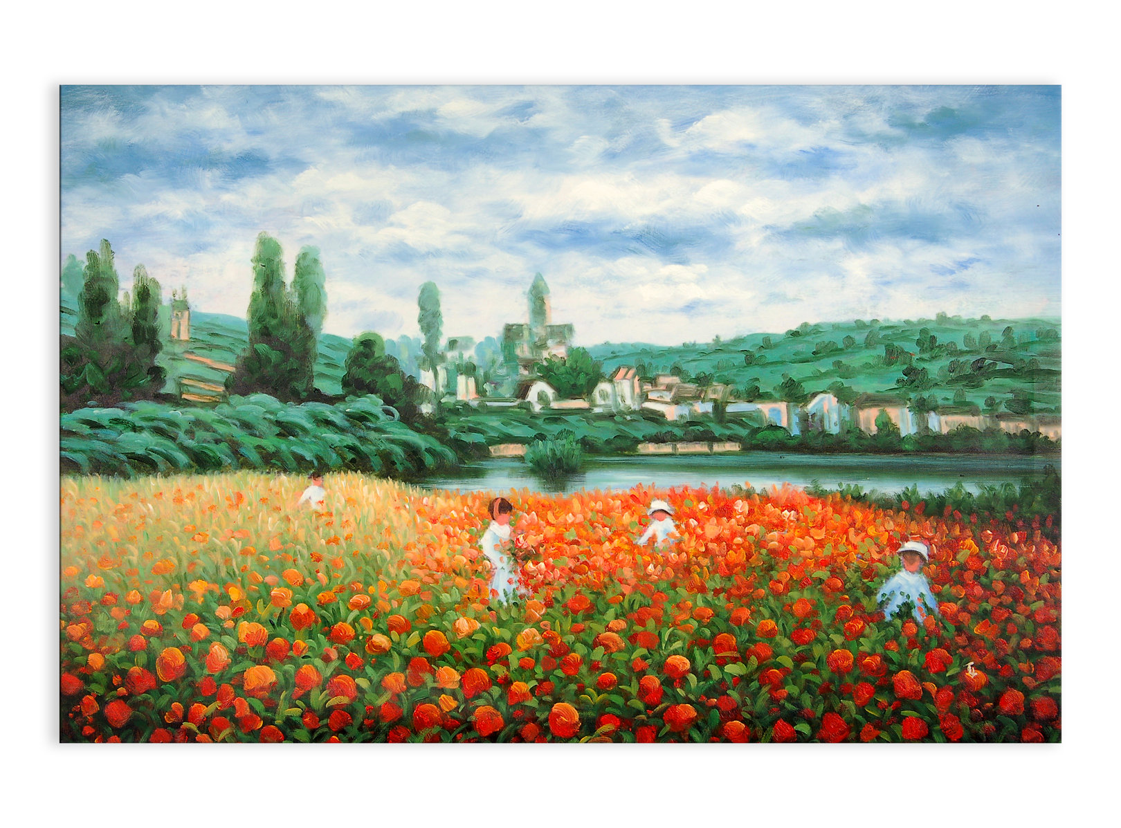 Quadro campo di papaveri + telaio