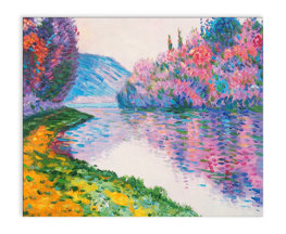 Rive della senna con telaio estetico 50x60x2 cm