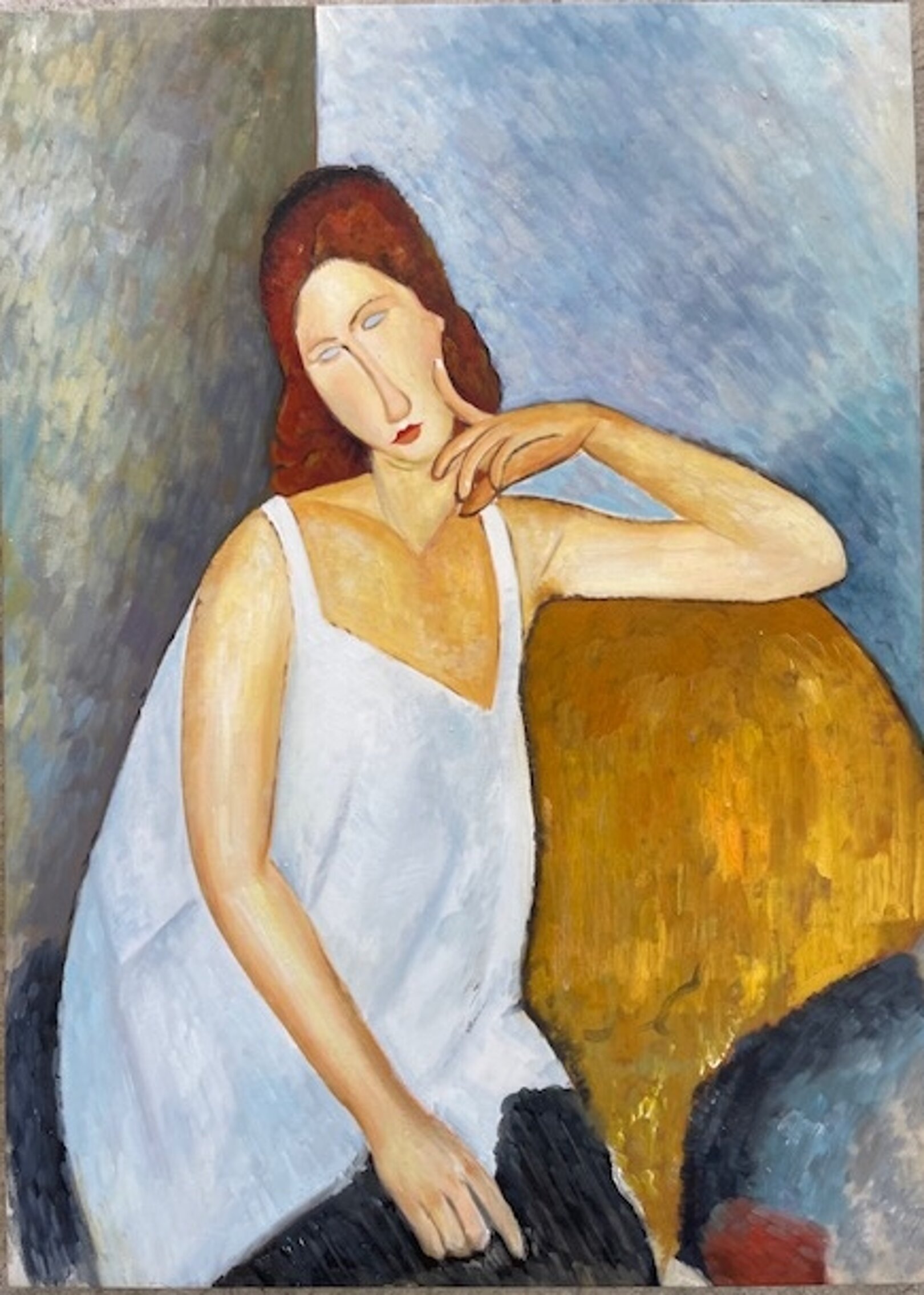 jeanne hébuterne con telaio