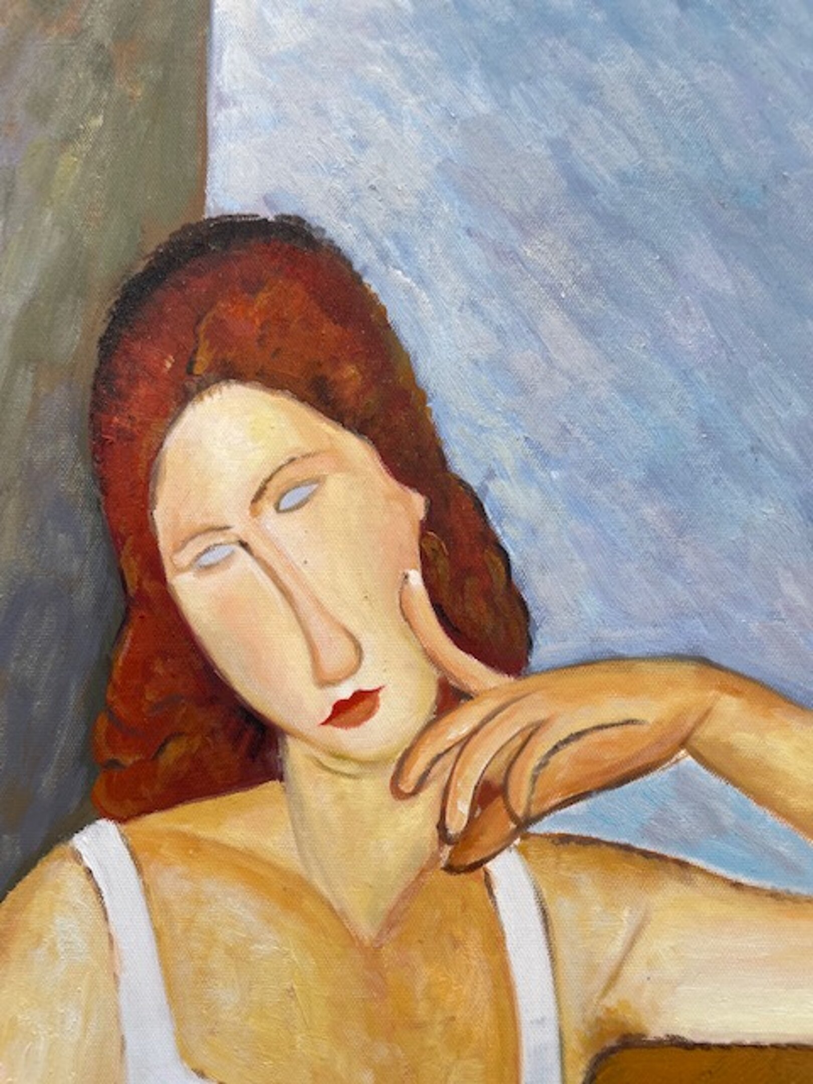 jeanne hébuterne con telaio
