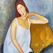 jeanne hébuterne con telaio