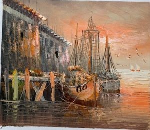 Porto con peschereccio