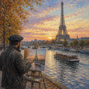 Autore sconosciuto, Torre Eiffel